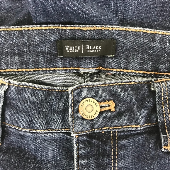 WHBM Straight Jeans 27 Inch Waist Blue Dark Wash - Picture 6 of 8